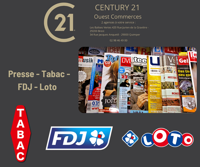 Vente fond de commerce Tabac QUIMPER